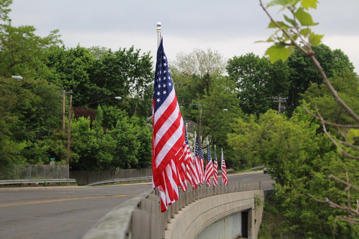 flags on the bridge may 23