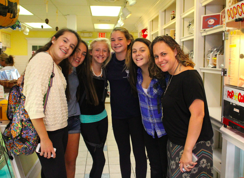 Ballesteros with a group of Eastern Middle School girls in 2014.Credit: Leslie Yager