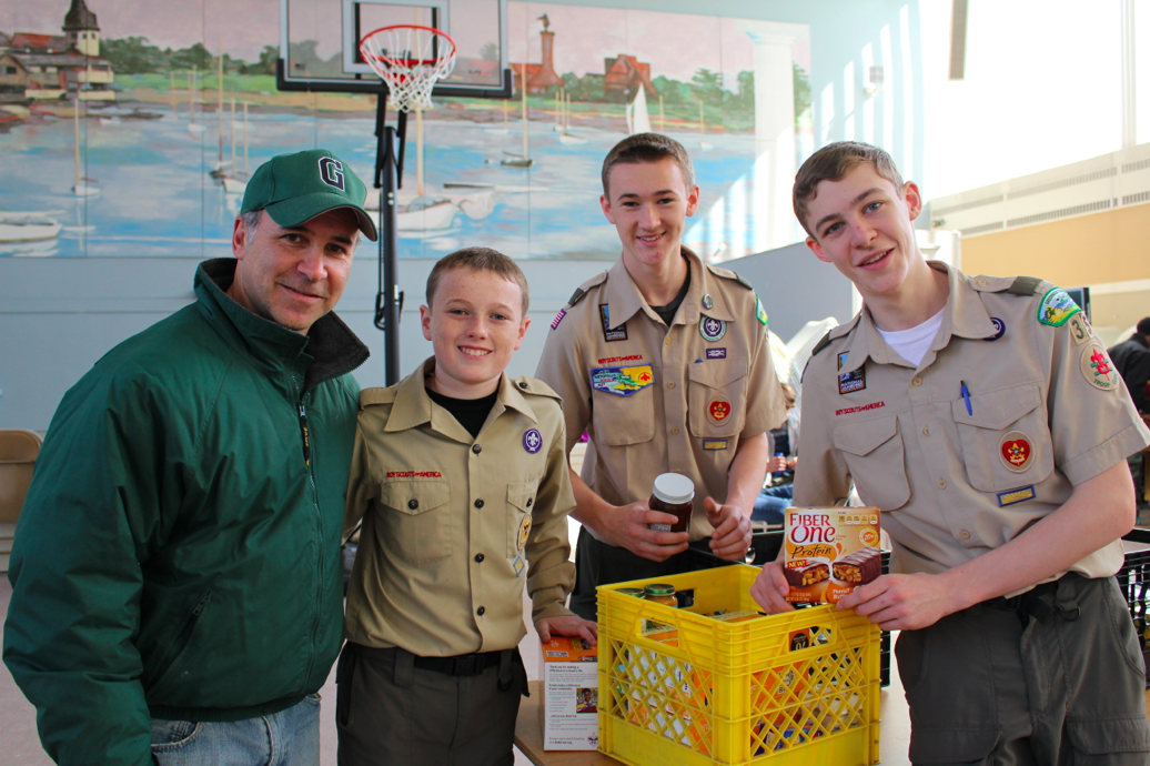  Honorary Chair, CT State Representative Fred Camillo, assisting Scouts during Scouting for Food drive to benefit Neighbor to Neighbor.