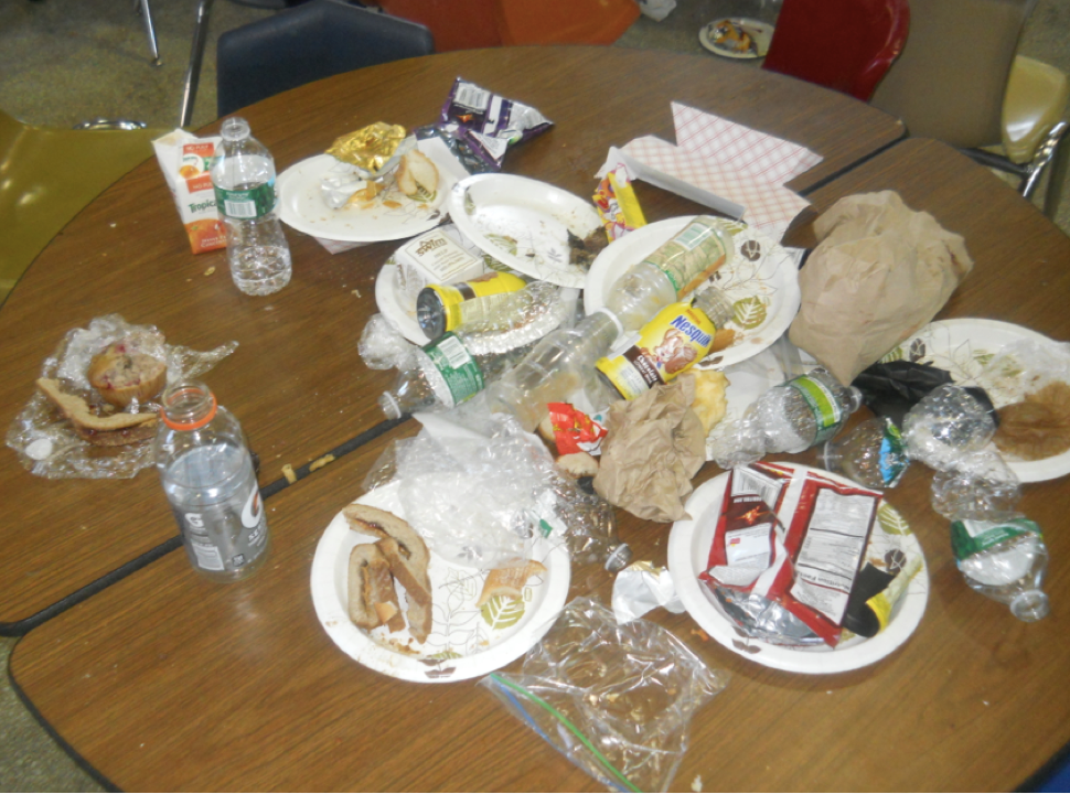 GHS student center litter
