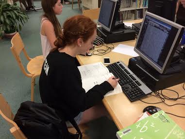 Many GHS students enjoy studying for standardized tests in the school's Media Center. Credit: Uma Ramesh.