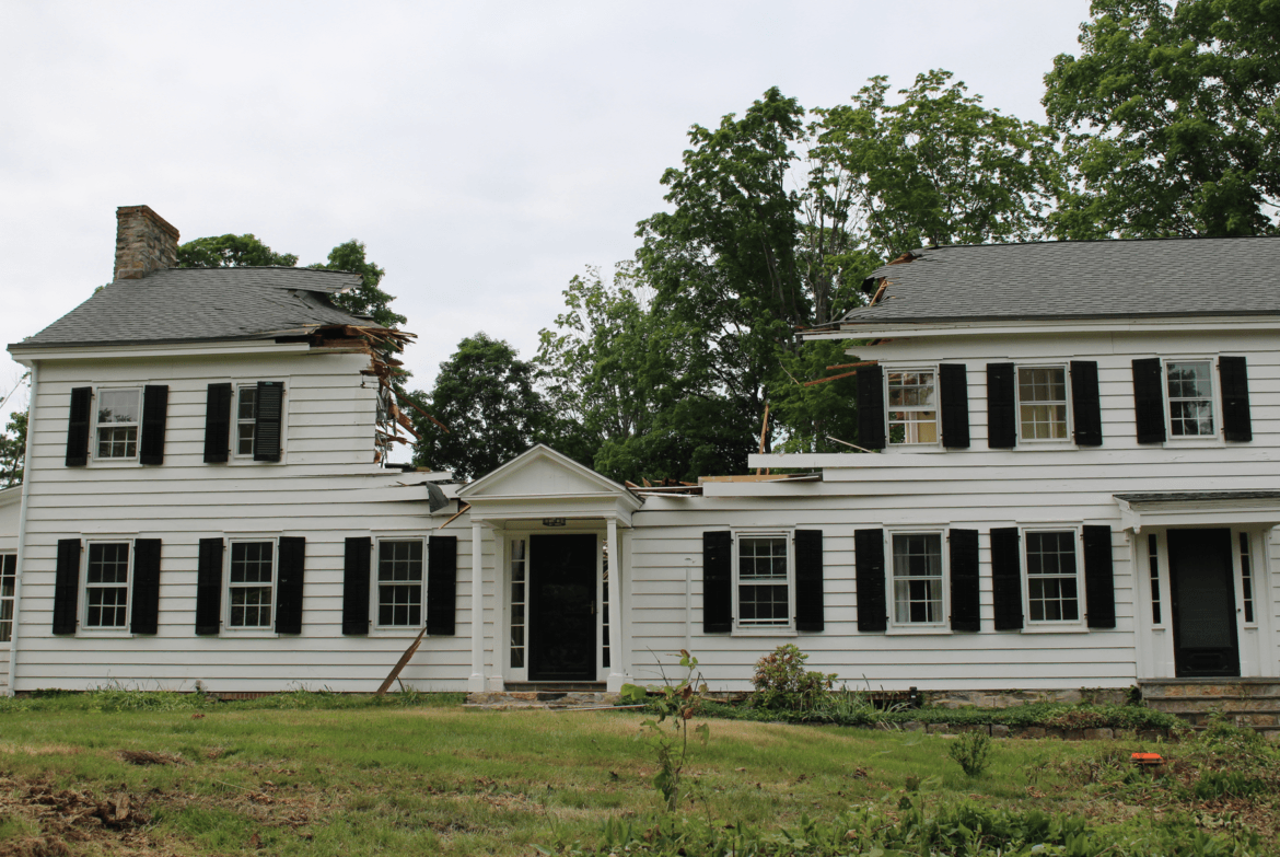 The John Knapp House c1760 with a bite out of it, June 4, 2015. Credit: Leslie Yager