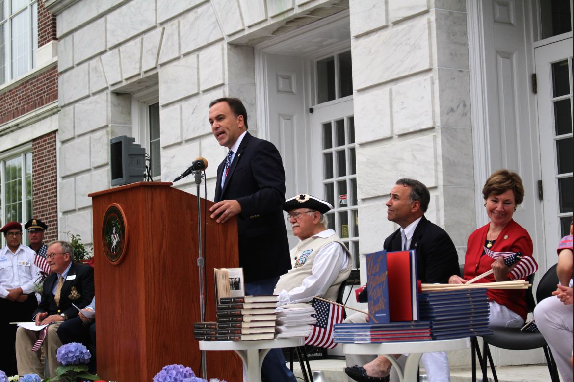 Fourth of July Ceremony at Greenwich Town Hall, July 4, 2015. Credit: Leslie Yager