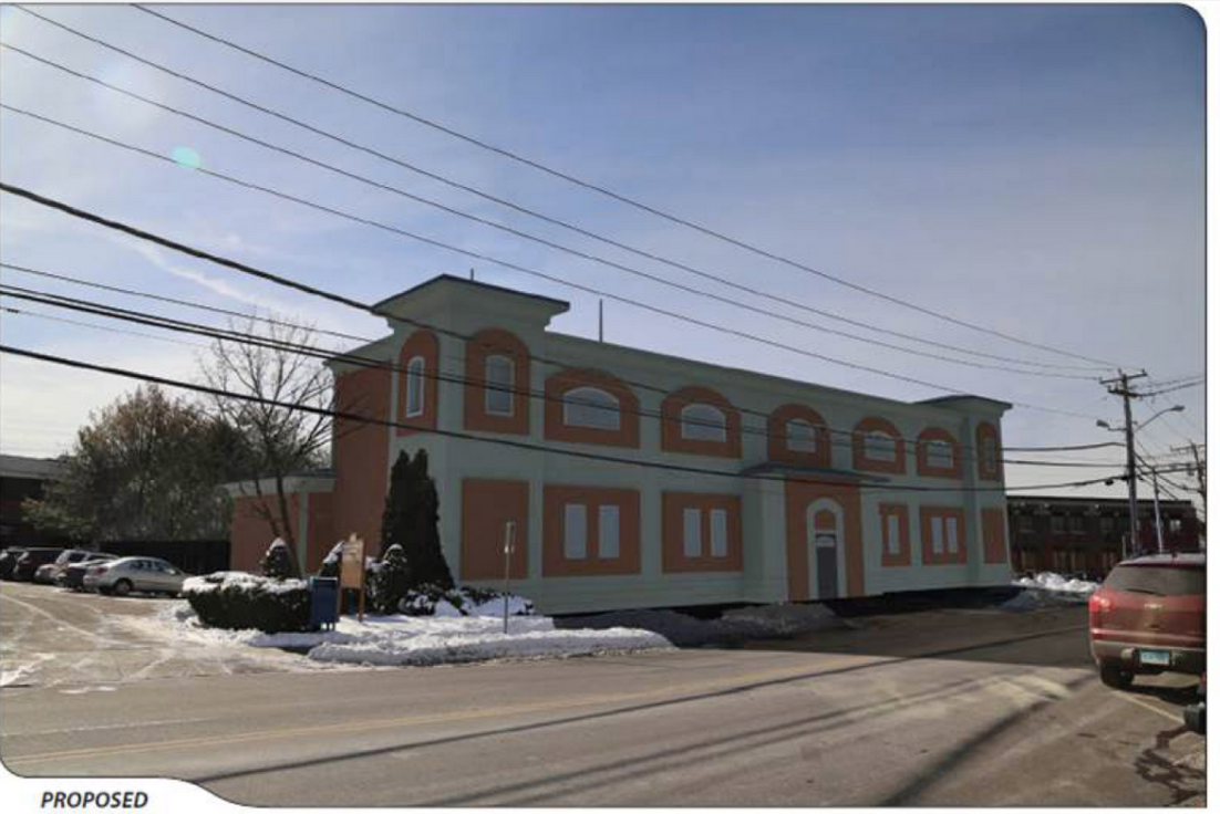 One of Eversource's renderings of the proposed sub station intended for 290 Railroad Ave in Greenwich.