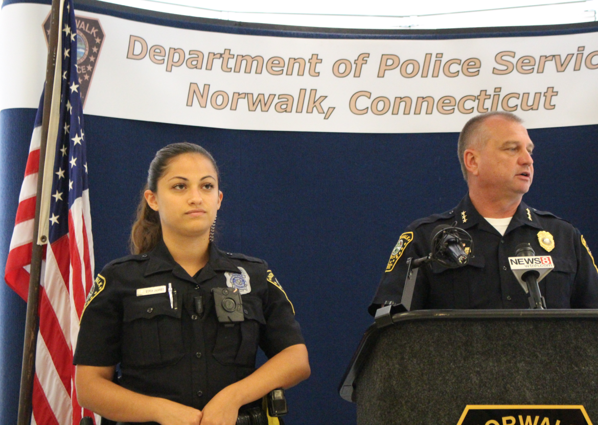 body cameras demonstration in Norwalk