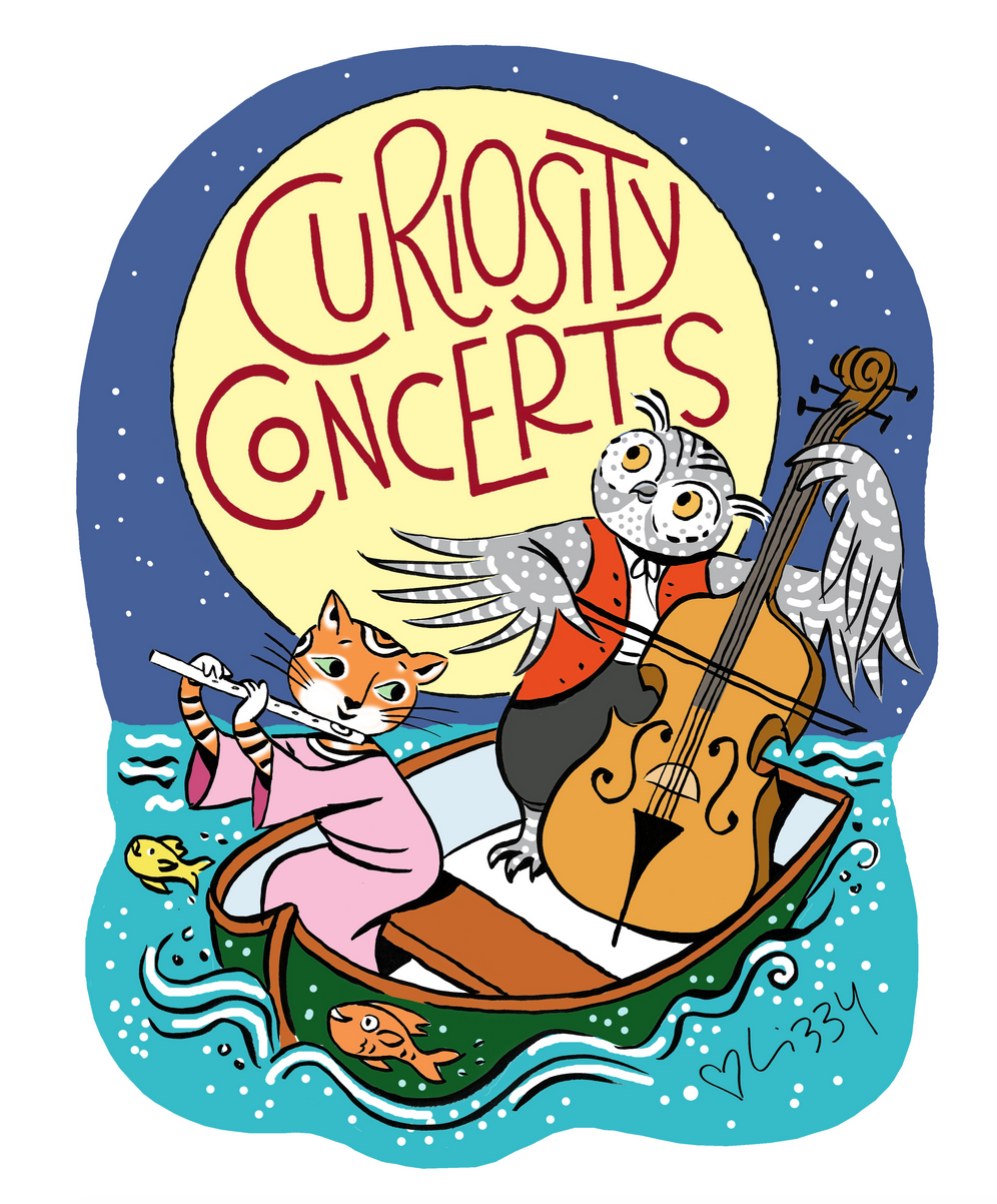 Curiosity Concerts, logo, Lizzy Rockwell