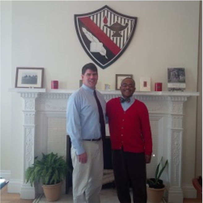 Steve Bristol, Director of Admissions and Financial Aid, The Hun School of Princeton, with Dr. Lowe