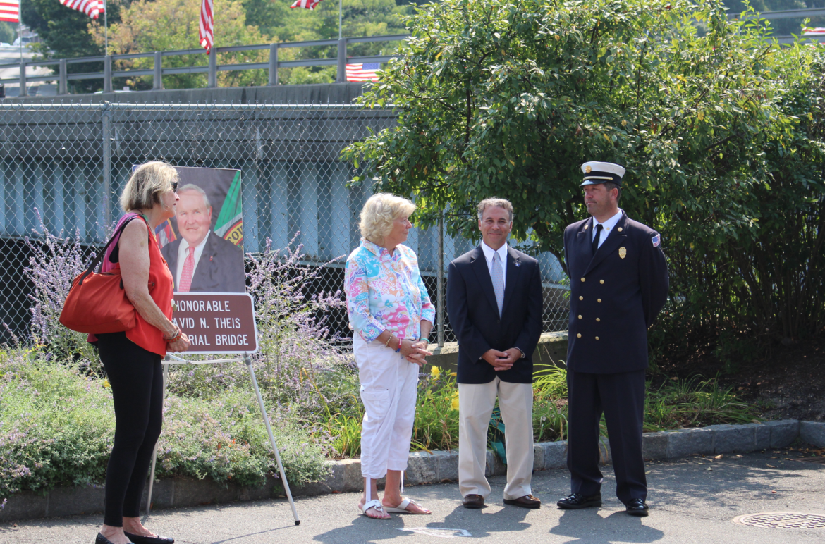 Ginny Theis, Kerrin Coyle, State Rep. Fred Camillo and Chief Pugni