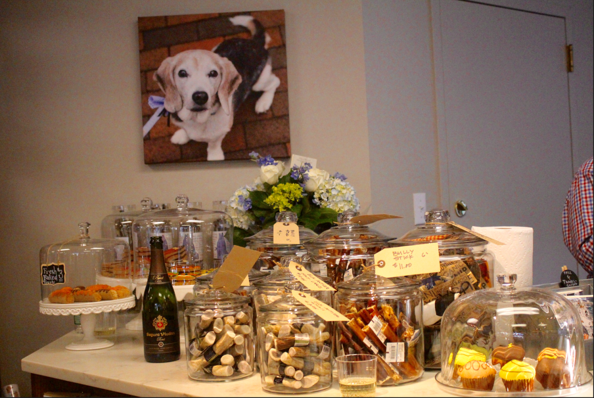 Fancy treats for pets on the counter at Raleigh & Co during the store's grand opening party on Oct. 10, 2015. Credit: Leslie Yager