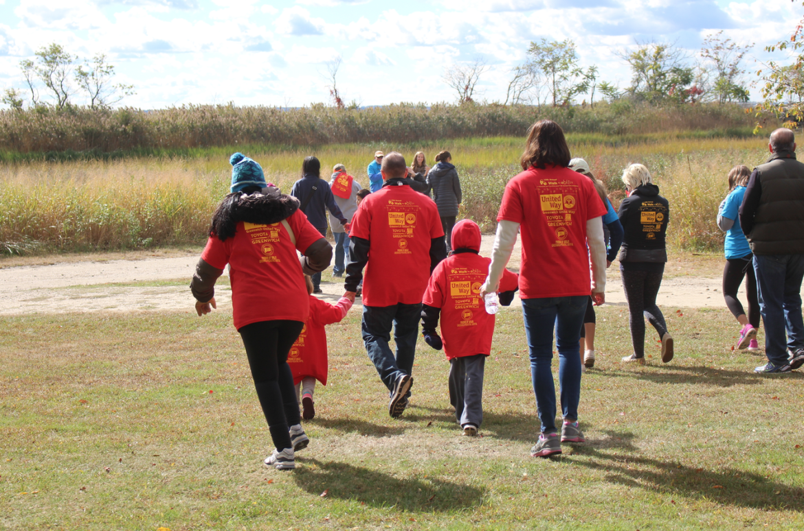  Hundreds set out for a one mile walk for Abilis at Greenwich Point on Oct. 18, 2015. Credit: Leslie Yager