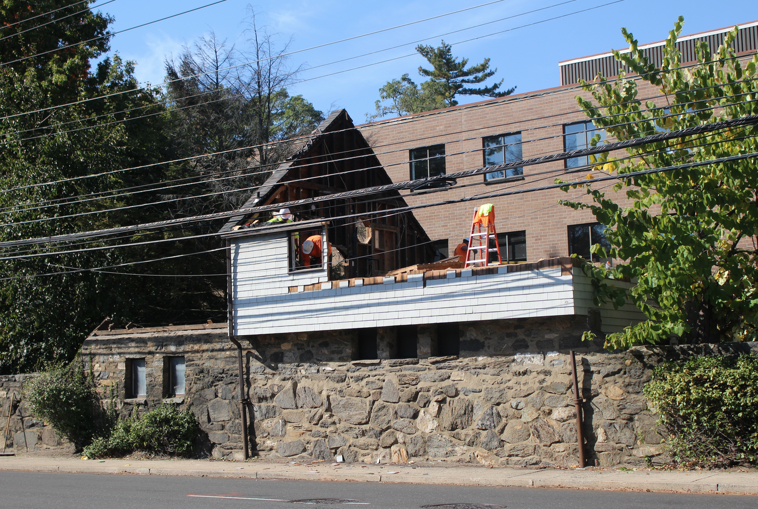 Most of the historic cottage was demolished just hours from a Planning and Zoning meeting at Town Hall where the application was on the agenda, 1:30pm, Oct. 20, 2015