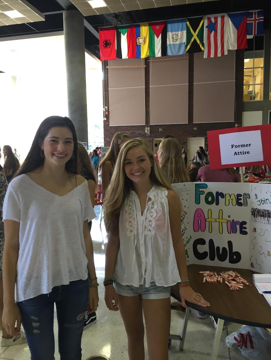 Kate and Audrey at the club day for new students organized by student activities. 