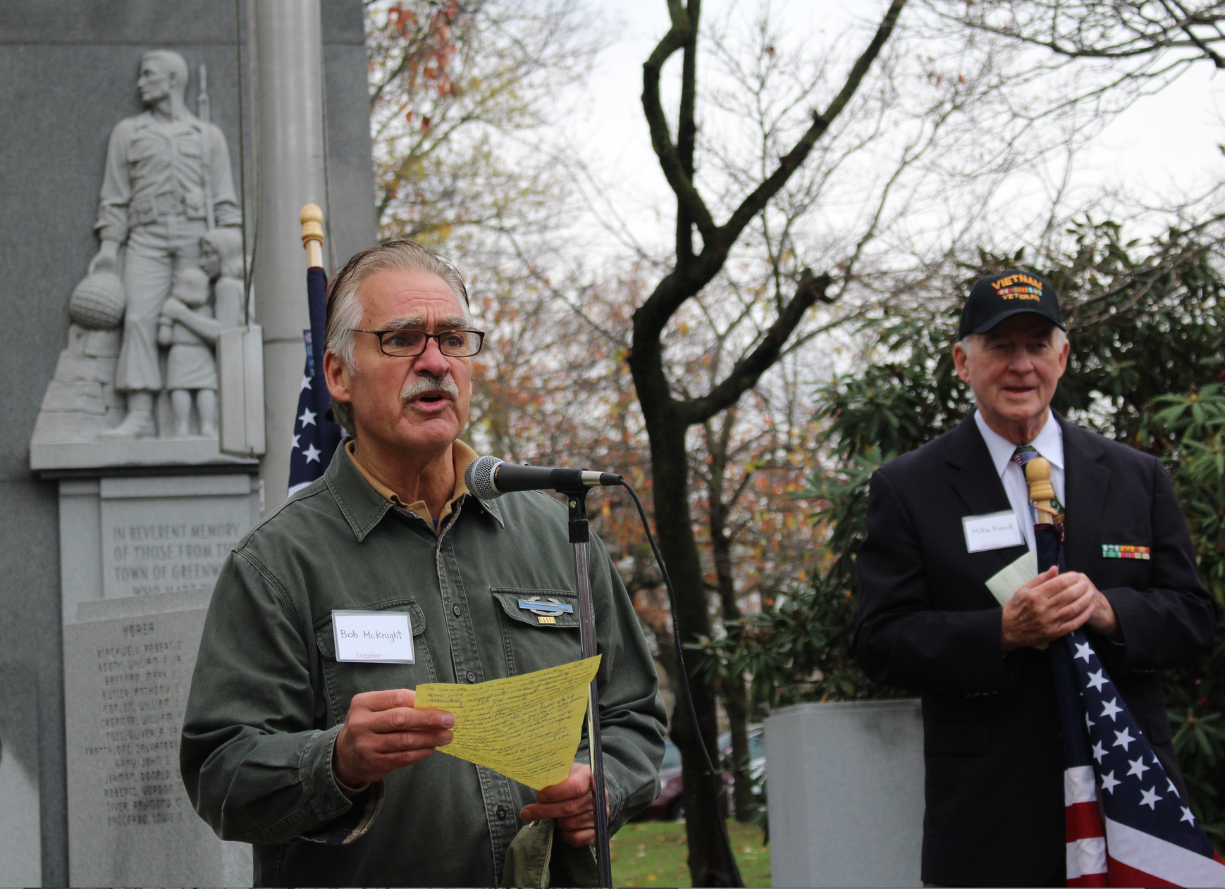 Bob McKnight described service in Vietnam, where he served straight out of high school at the age of 19. Credit: Leslie Yager