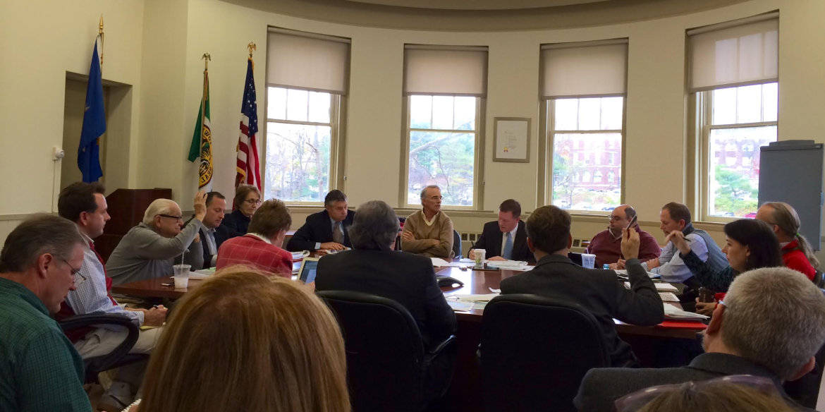 New Lebanon building committee meeting, summer 2016. Photo: Leslie Yager