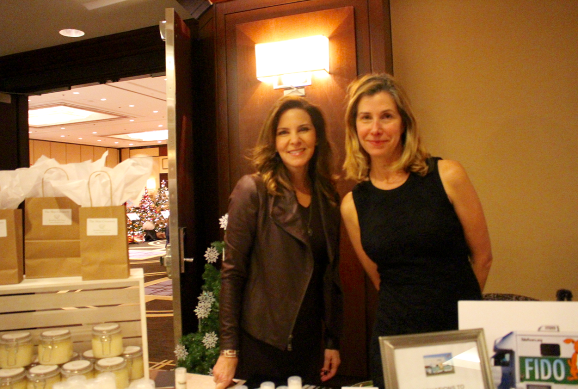 Susan Maounis and Lisa Wysocki of Fido Fixers were selling their Skin Creamery products at a trunk show at the Enchanted Forest on Friday. 