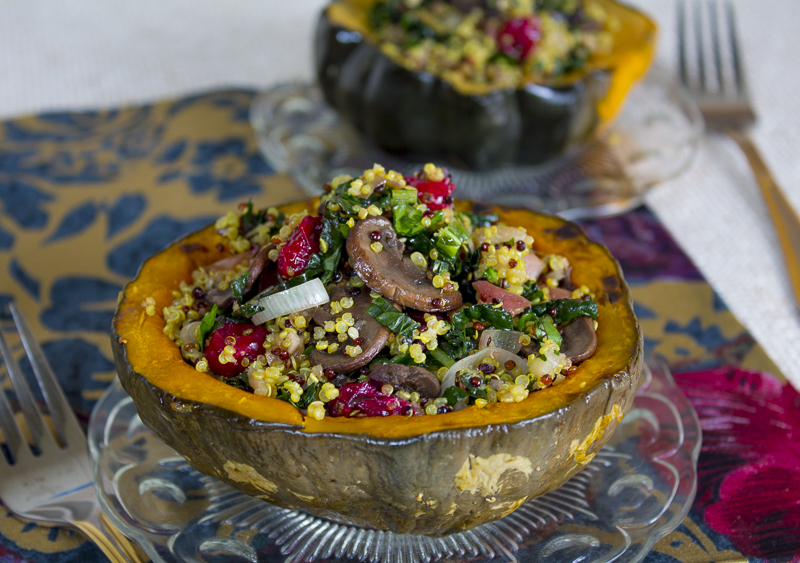 Cooking For Health - Squash Stuffed with a Quinoa Pilaf