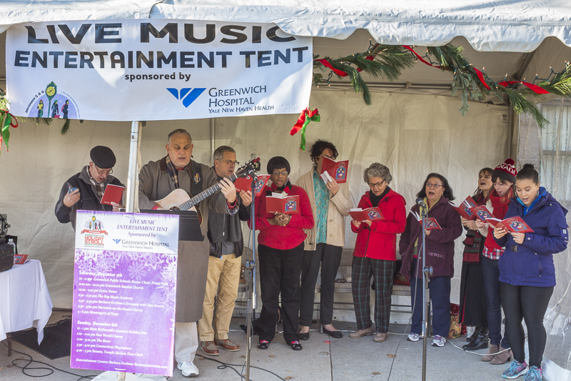 Live Holiday Music Entertainment Tent provided a festive feel
