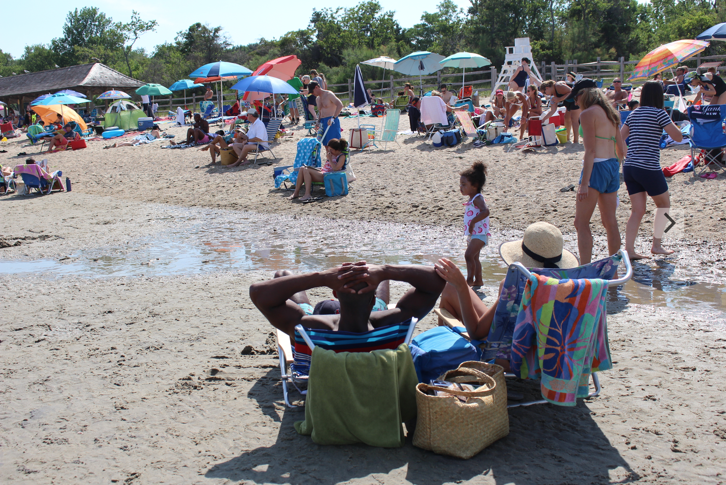  Crowded weekend at Tod's Point, August, 2015. credit: Leslie Yager