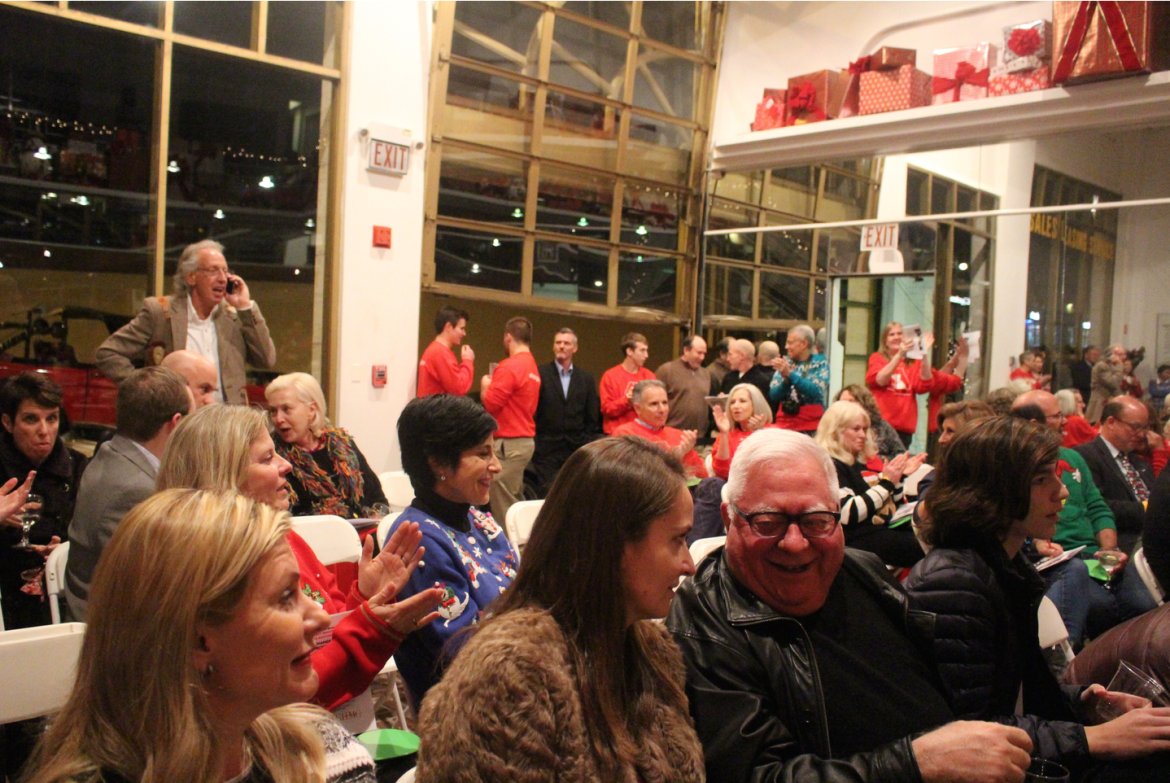 The ugly sweater party and fundraiser for Adopt-A-Dog at Carriage House Motor Cars, Dec. 12, 2015. Credit: Leslie Yager