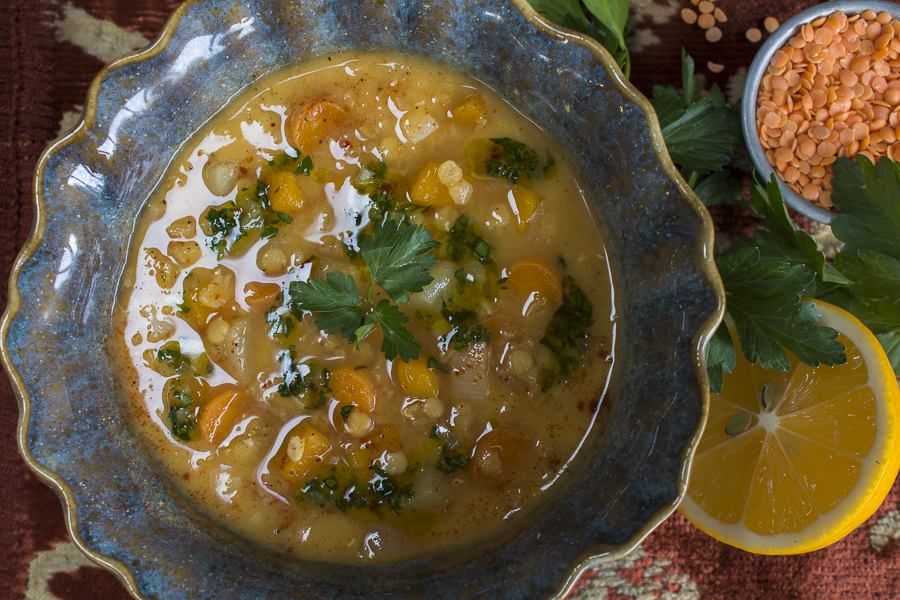 This Lentil Soup will hasten the winter-blues! Credit: Karen Sheer