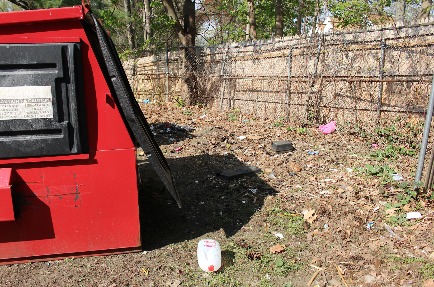 Dumpsters at Wilbur Peck, summer 2015. Photo: Leslie Yager