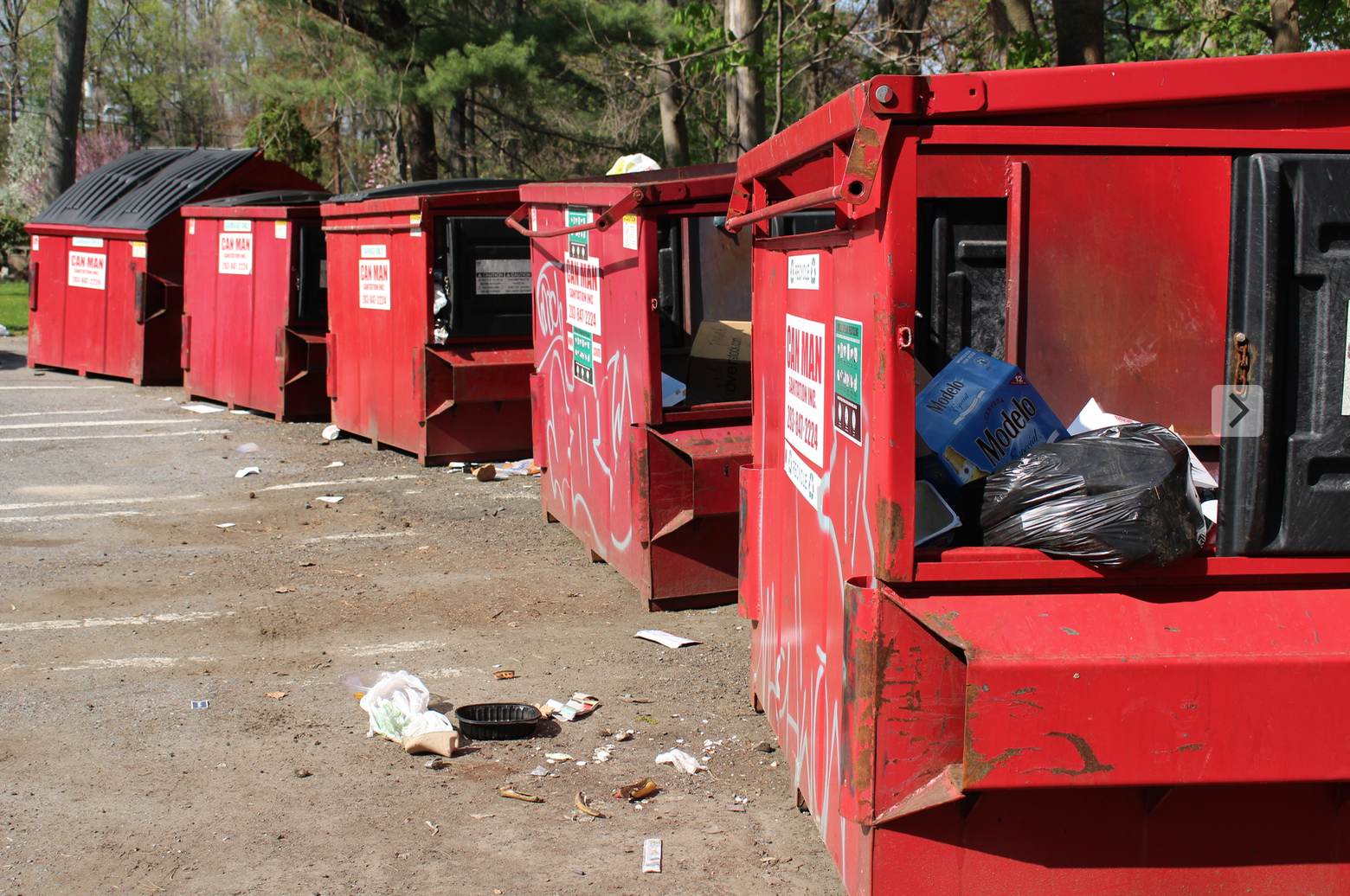 Dumpsters at Wilbur Peck, summer 2015. Photo: Leslie Yager