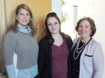  Darien First Selectman Jayme Stevenson (left), who hosted the luncheon, with guest speaker Mary-Jane Foster (far right) and Nicole (middle), from Gini’s House, who shared her personal story of recovery.