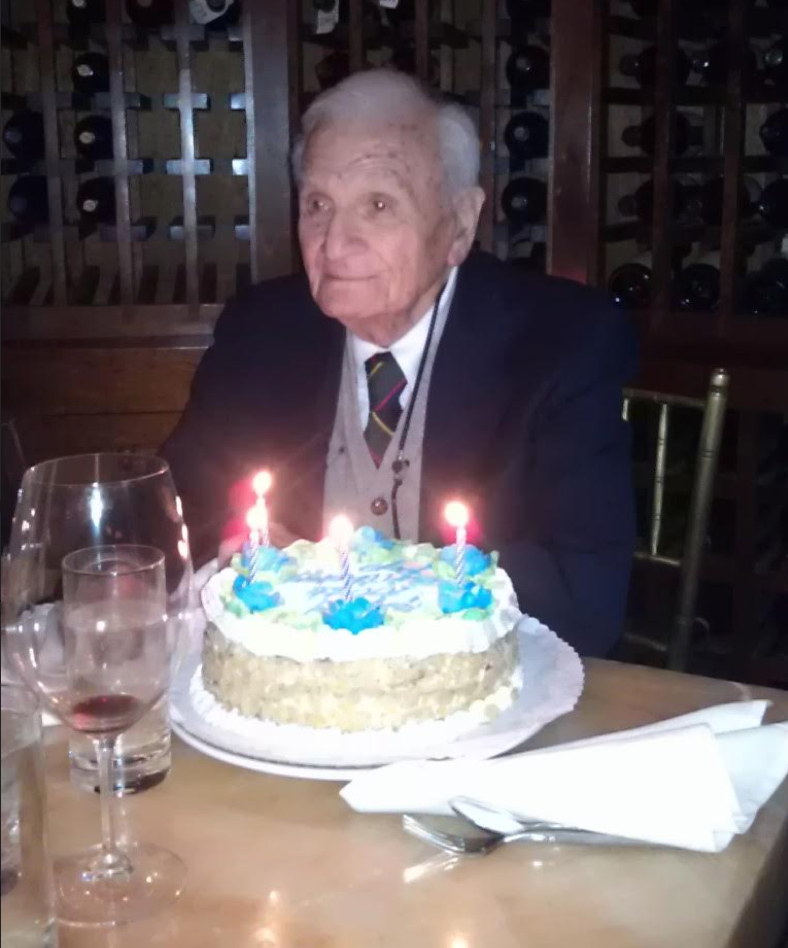 Mike celebrated his 100th birthday with friends and family. Photo, Donna Chiappetta