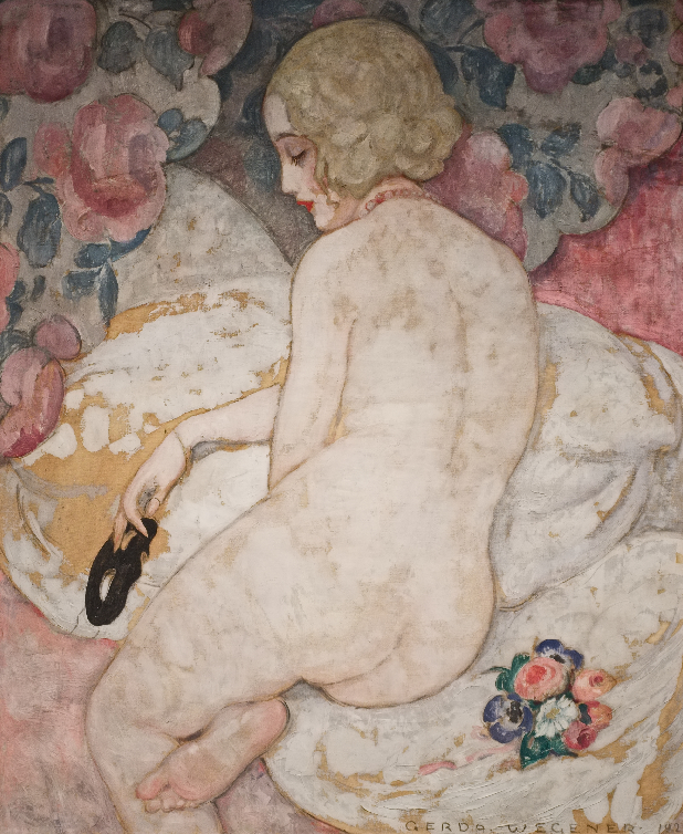 Wegener, Gerda (Artist) “La Belle Masque” 1922. 38.58” x 31.89” oil on canvas, Framed. Signed and Dated by the artist