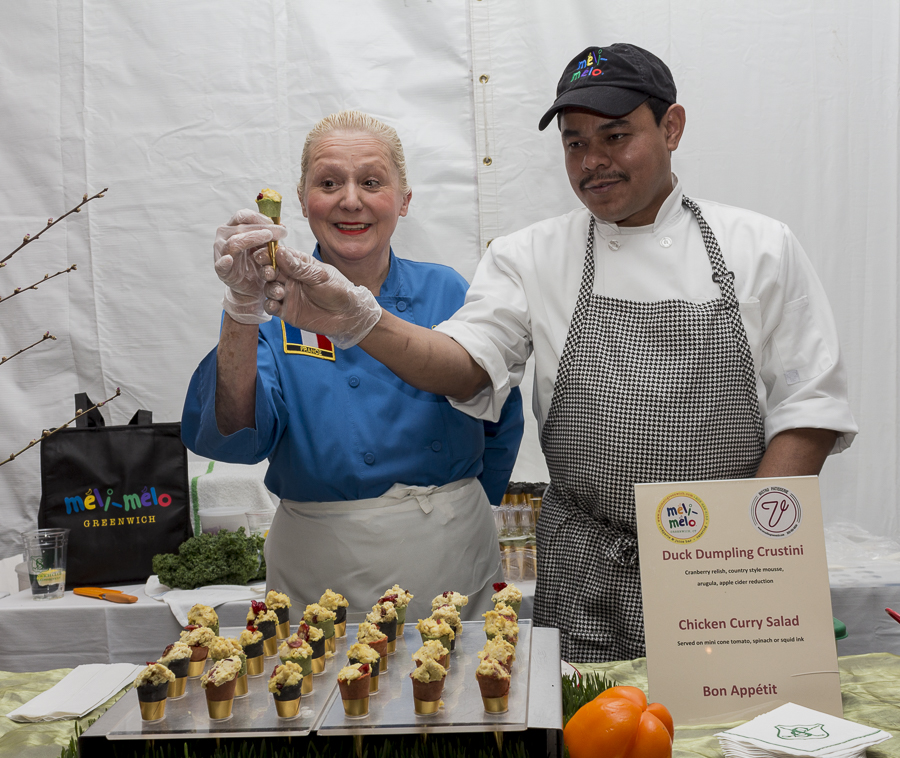 Curried Chicken Salad on a mini cone from Meli-Melo Creperie & Catering. Credit: Karen Sheer