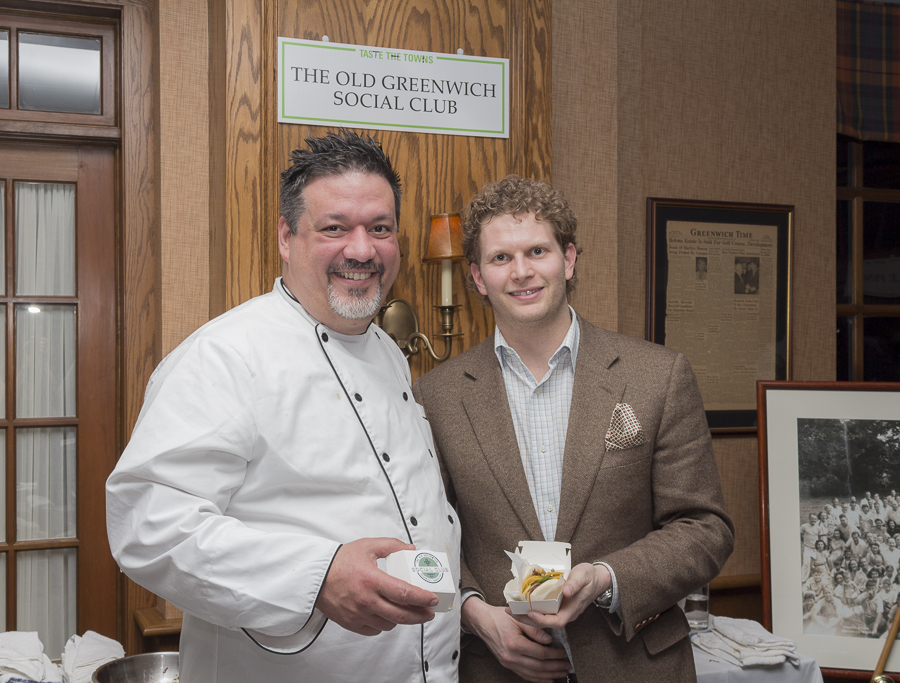 Chef Alex Garcia with Jed Simon from The Old Greenwich Social Club Restaurant. Credit: Karen Sheer