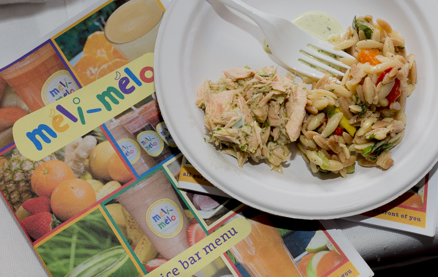 Meli-Melo served a delicious orzo salad with poached salmon. Credit: Karen Sheer