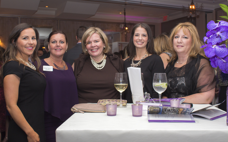 Carolyn D Rocca (second from left) with friends at the gala. Credit: Karen Sheer