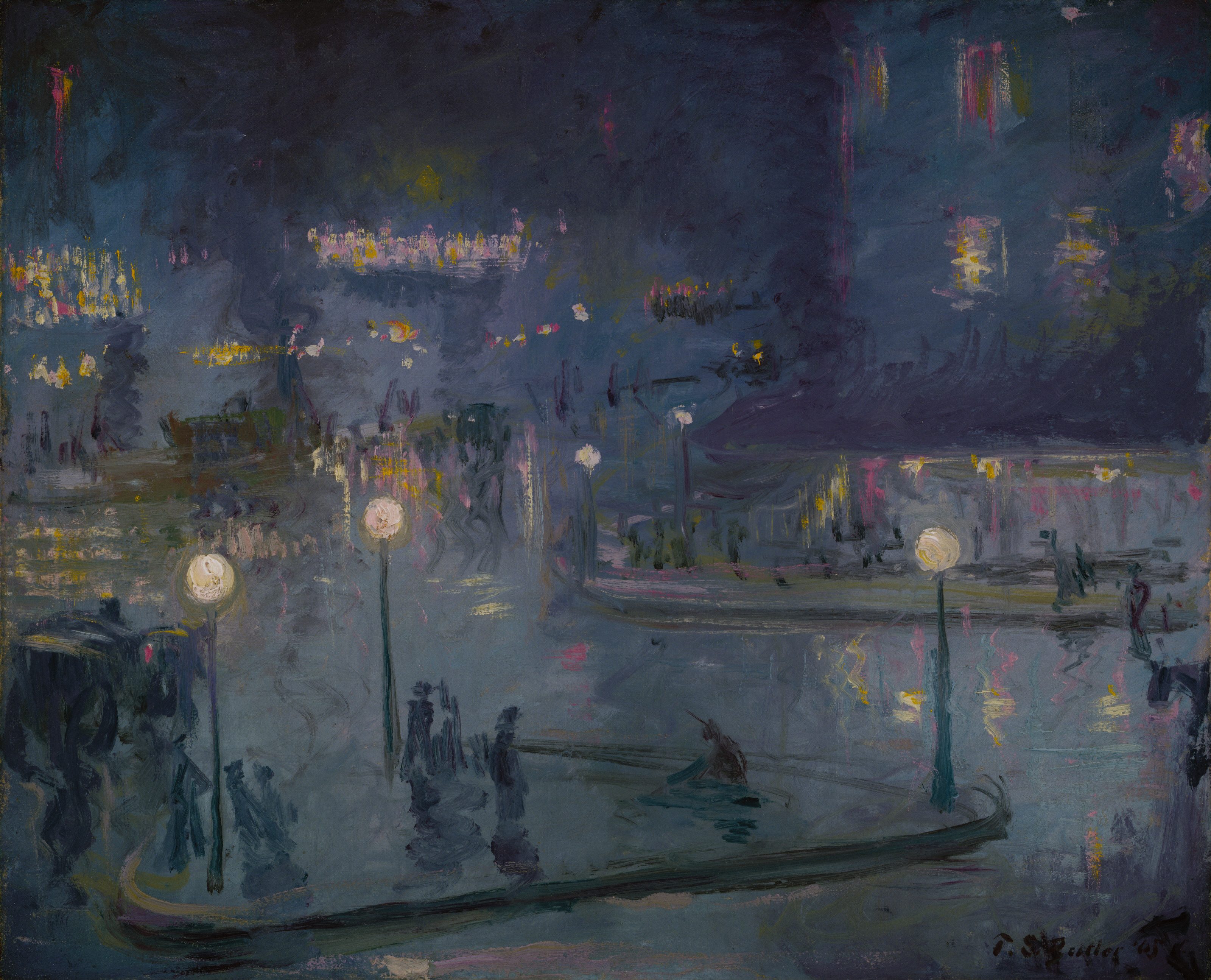 Place de Rome at Night, 1905, by Theodore Earl Butler