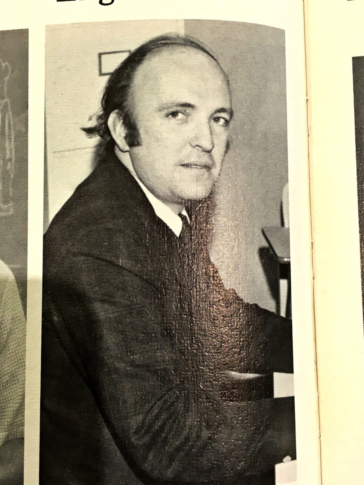 Mr. Dwight Wall in the 1974 Greenwich High School Yearbook 
