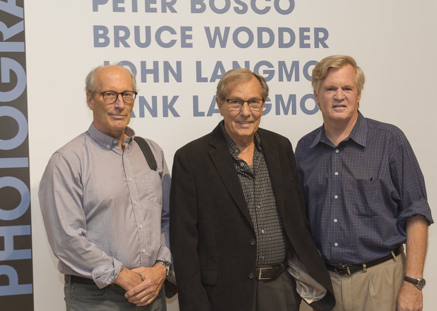 George Tice, center, with photographers Bruce Wodder and Peter Bosco whom he has mentored. Credit: Karen Sheer