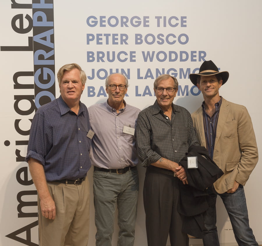 Photographers Peter Bosco, Bruce Wodder, George Tice and John Langmore at the opening. Credit: Karen Sheer