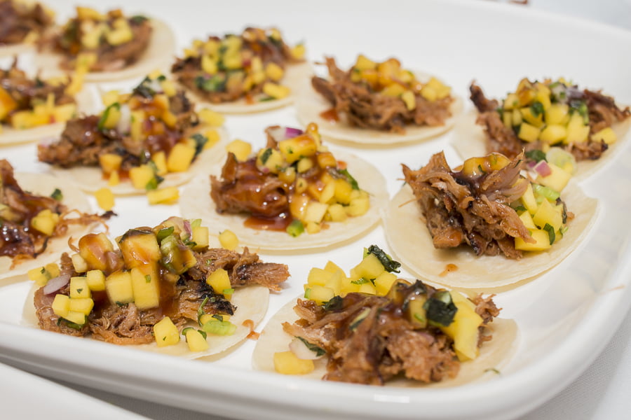 Roasted Duck Tacos with Mango Salsa from Little Pub. Credit: Karen Sheer