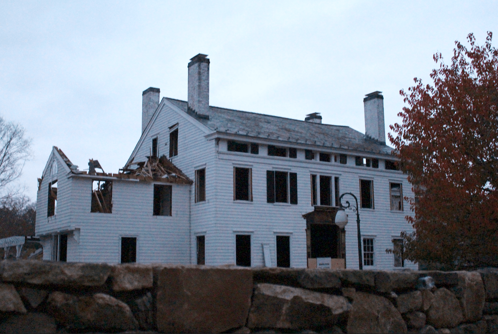  Around dusk on Wednesday Nov 9, Hobby Horse Farm succumbed to the wrecking ball. Nov 9,2016 Credit: Leslie Yager