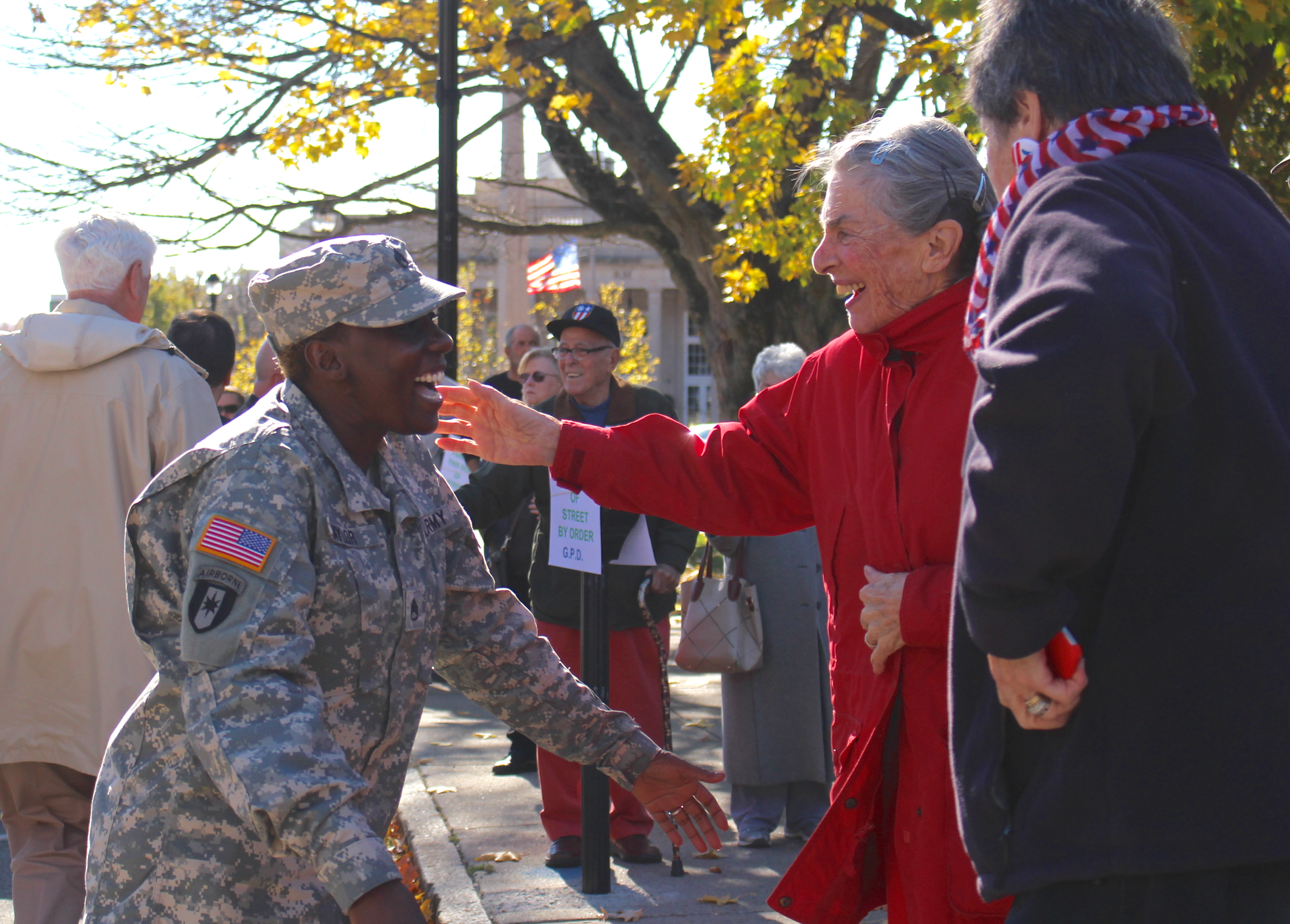 The annual Community Walk for Veterans, Nov. 10, 2016 Credit: Leslie Yager