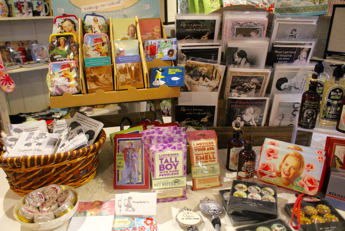 Valentine's Day gifts and cards abound at Sophia's at 1 Liberty Way. Photo: Leslie Yager