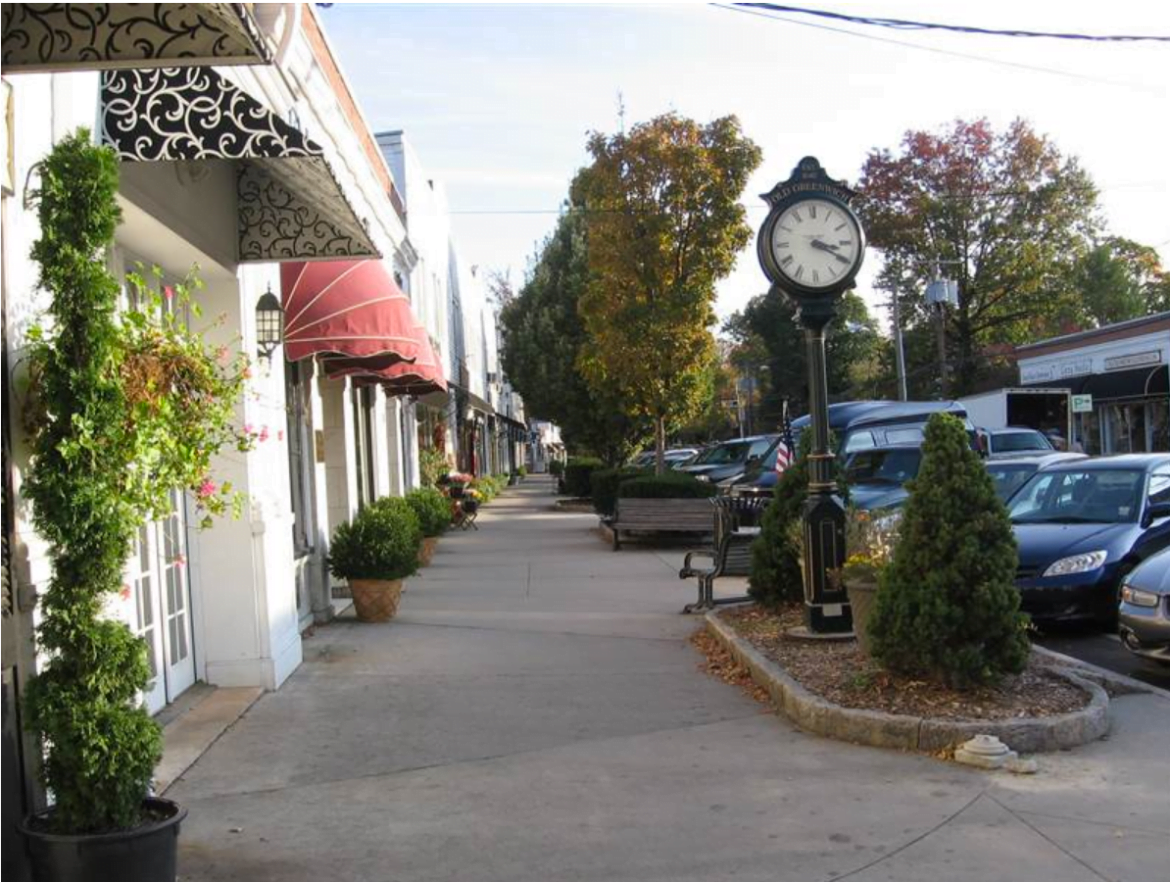 Village of Old Greenwich: Need to run errands? Take a leisurely stroll to post office, grocery store, deli's, children's & women's retail shops, barber, beauty/nail salons, Wheelock Design Associates Kitchen Cabinet Showroom, gift shops, pediatrician. A convenience for all.