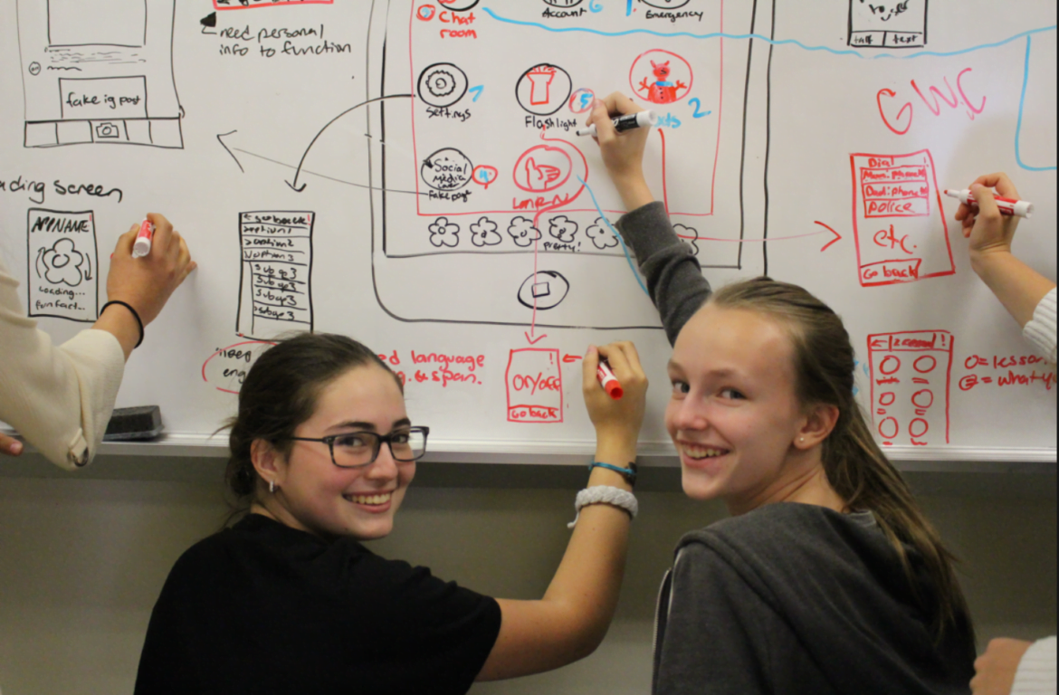 The GHS Girls Who Code Club. Photo: Leslie Yager