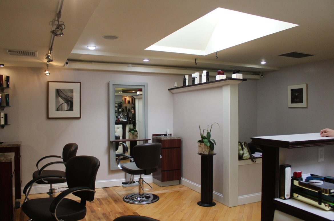 Cozy and quiet, the Fenix Salon at 48 Greenwich Avenue is owned by Alexandra Toro. Photo: Leslie Yager