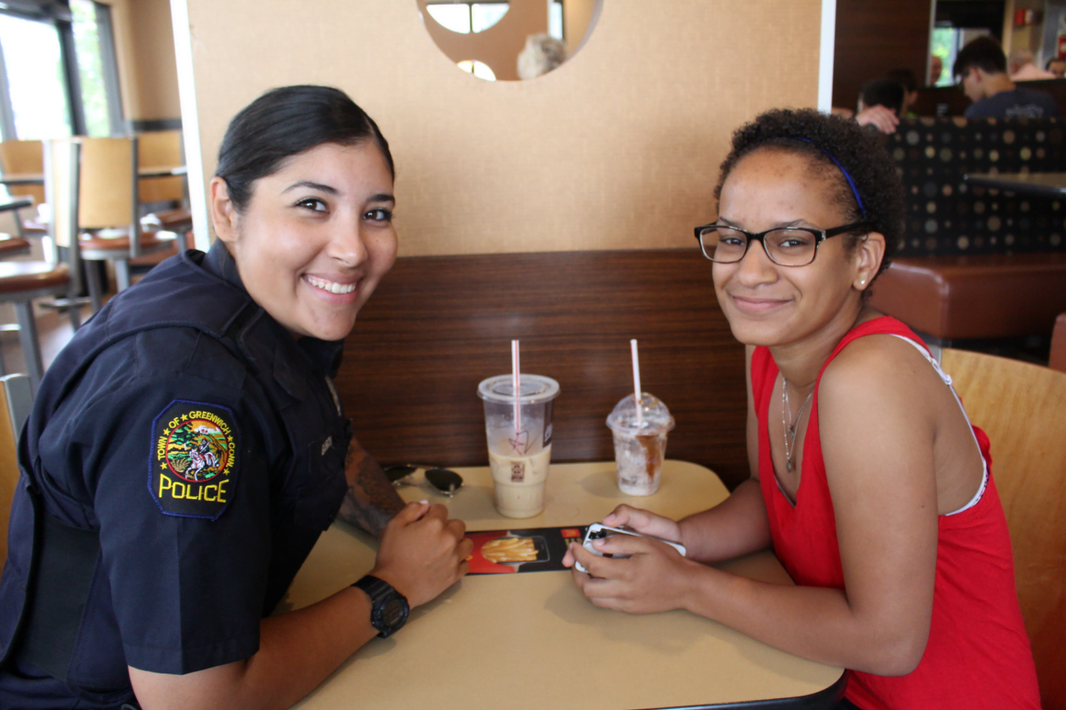 Coffee with a Cop. File Photo: Leslie Yager