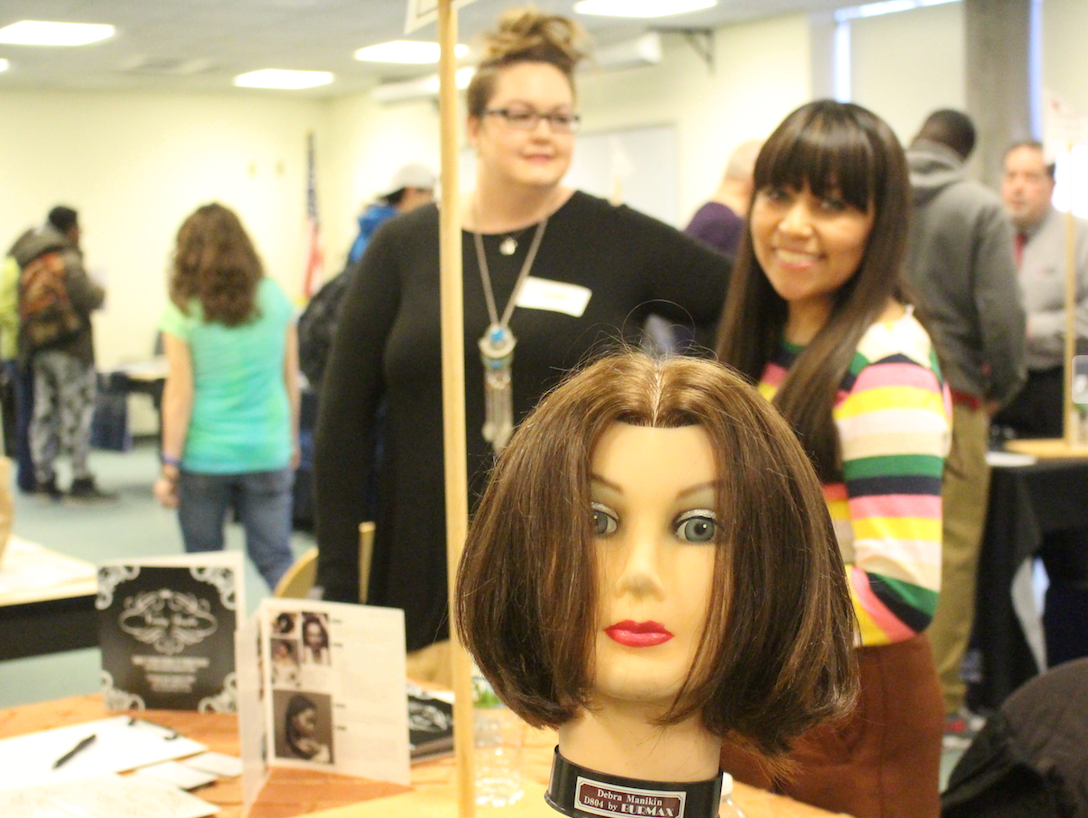 Representatives from Vanity Studio shared information on their school of cosmetology in Stamford.