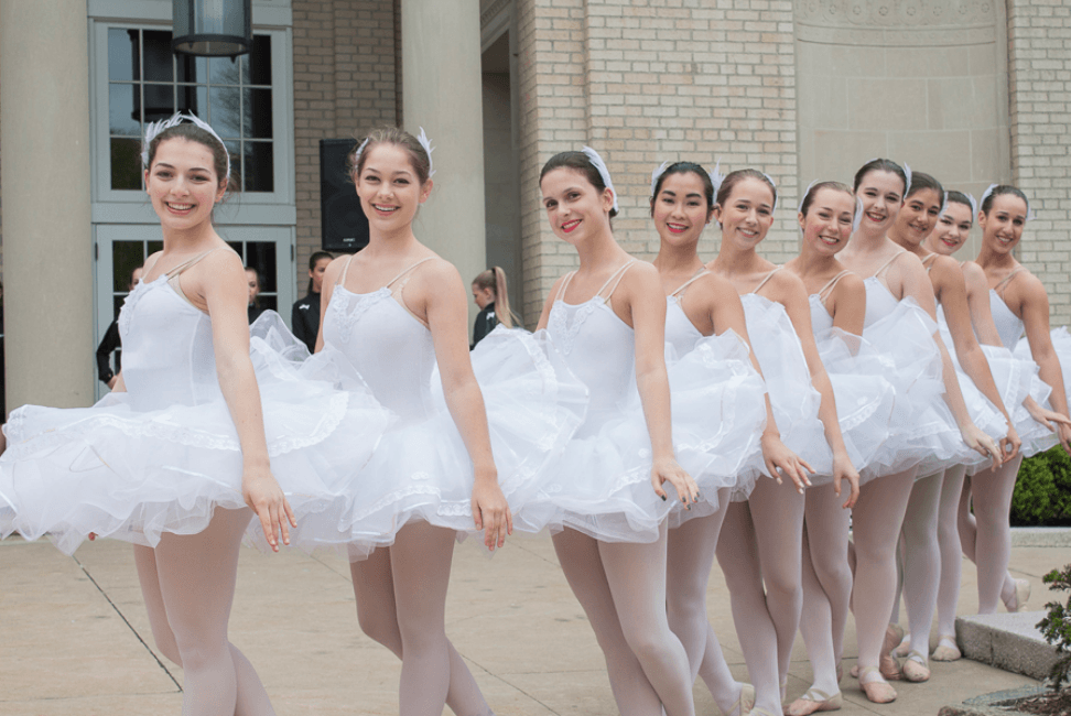 Ballet dancers from the Allegra Dance Studio perform at the Art to the Avenue festival with grace and smiles. Credit: Karen Sheer