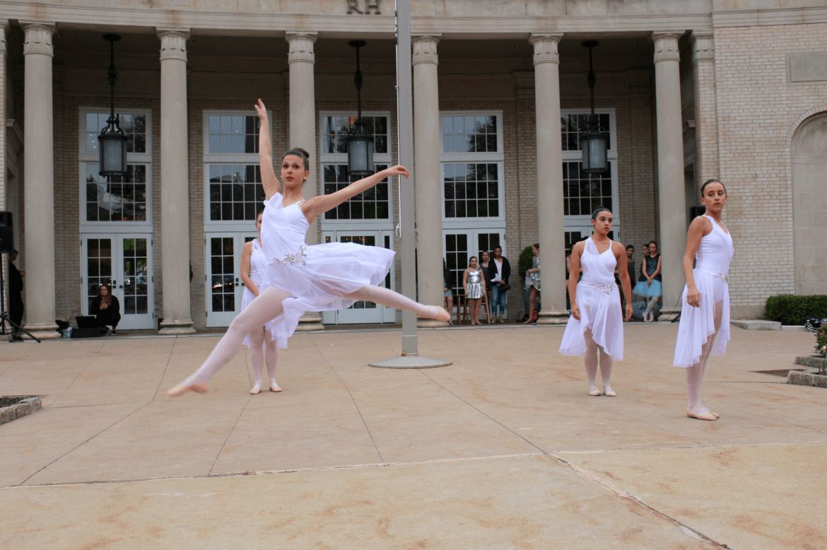 Allegra Greenwich Dance Studio dancers performed outside RH. May 4 2017 Photo: Leslie Yager