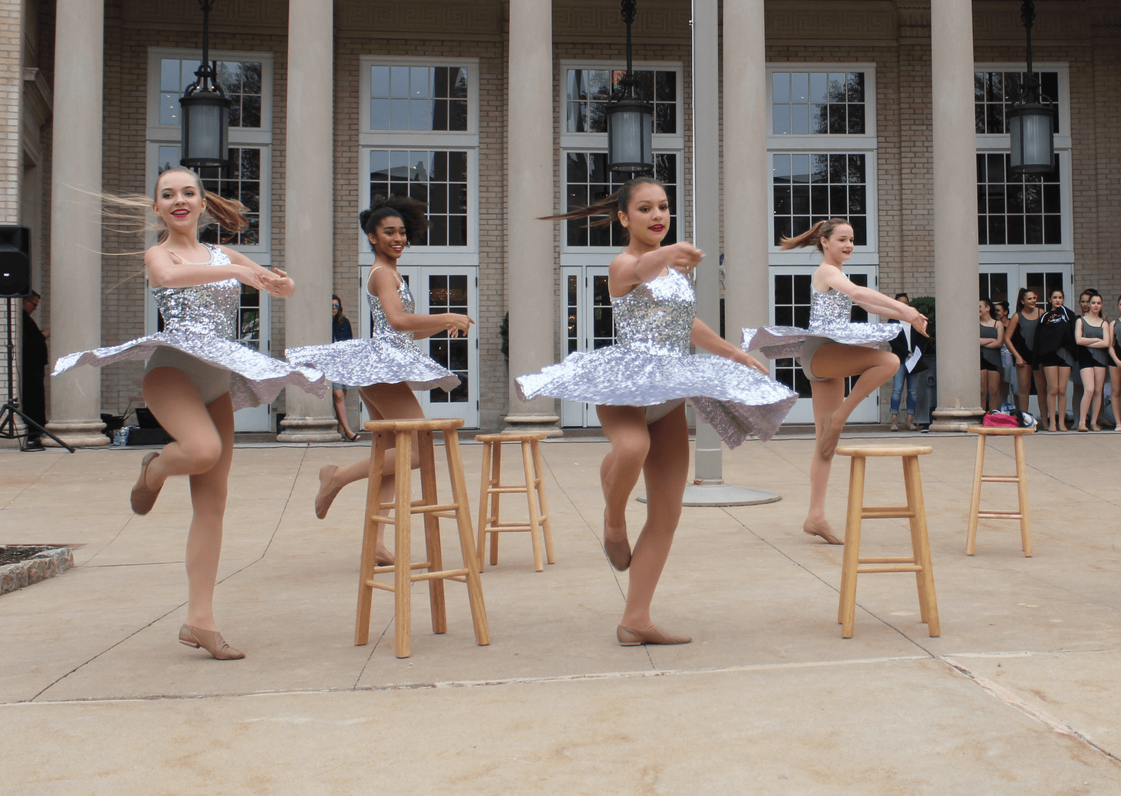 Allegra dancers performed outside RH. May 4, 2017 Photo: Leslie Yager