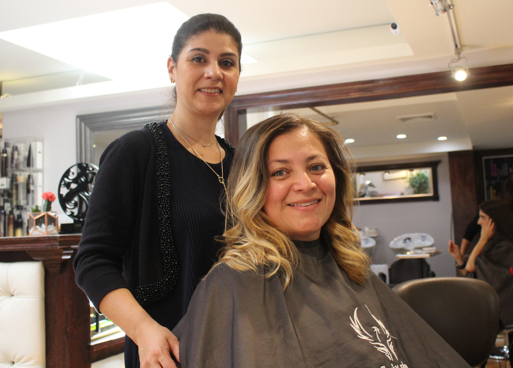 Maria Espinosa with her fashionable ombré at Fenix Salon. May 12, 2017 Photo: Leslie Yager
